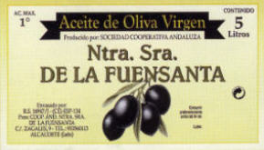 Pedir aceite Virgen de la Fuensanta